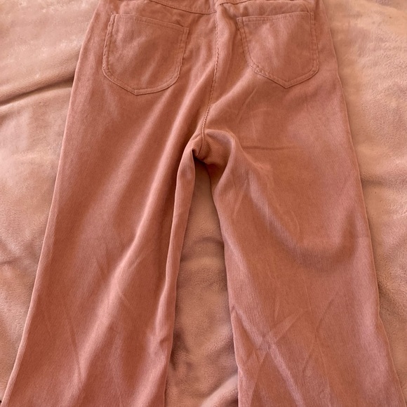 Pink High Waist Slant pocket cord pants - Picture 3 of 5